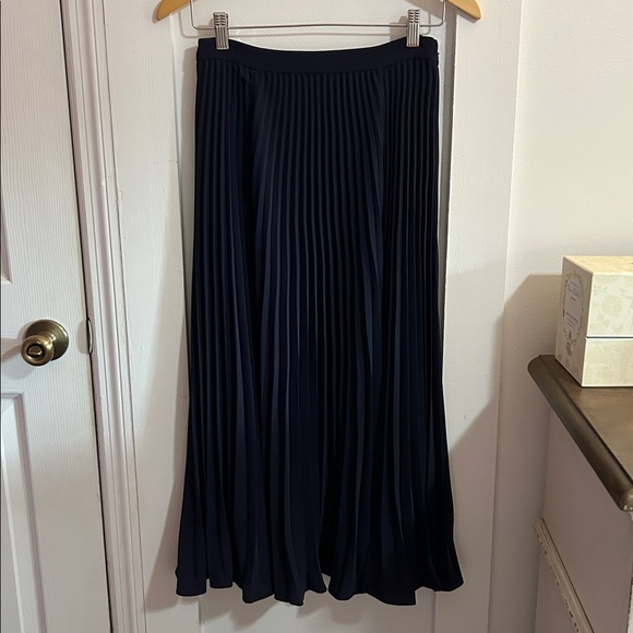 Boden Kristen Navy Blue Midi Pleated Skirt Women's 2